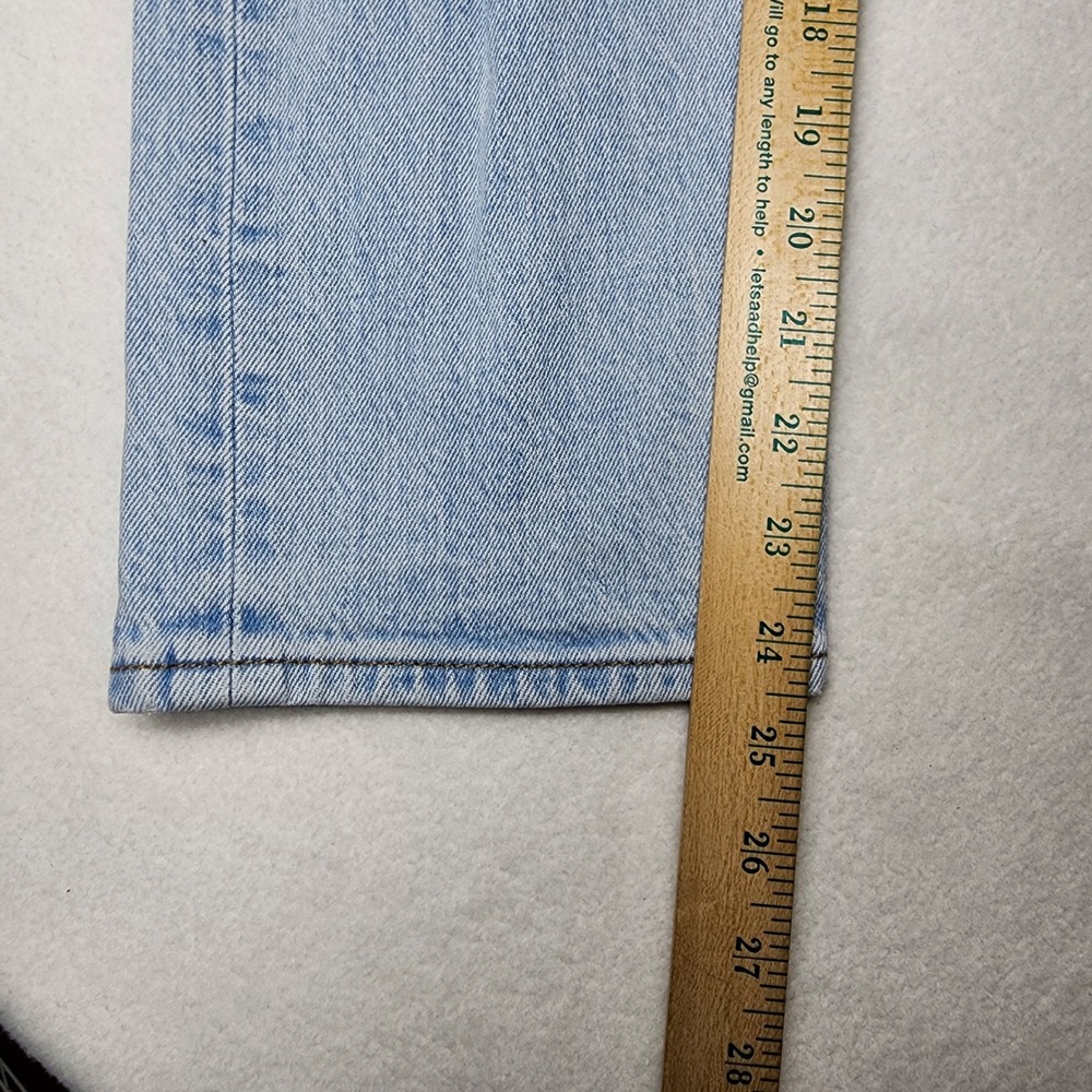 Levis Womens 501 Wedgie Straight High Rise Jeans 26x26 Button Fly Boho Light Wsh - Picture 16 of 16